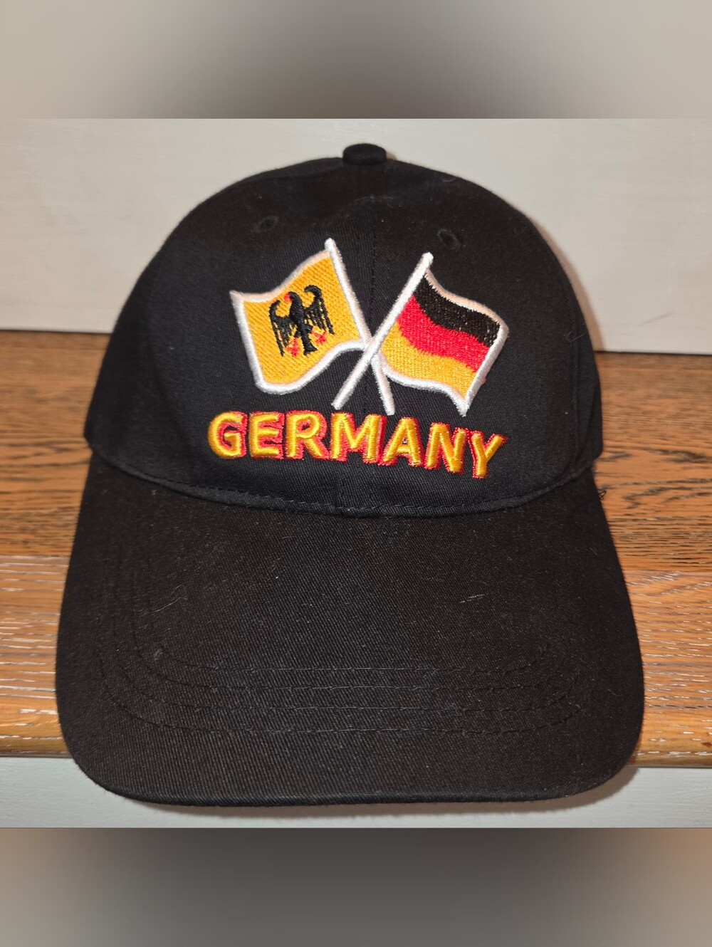 "Germany" - Baseball Hat - Adjustable Velcro Back - Polyester - Black